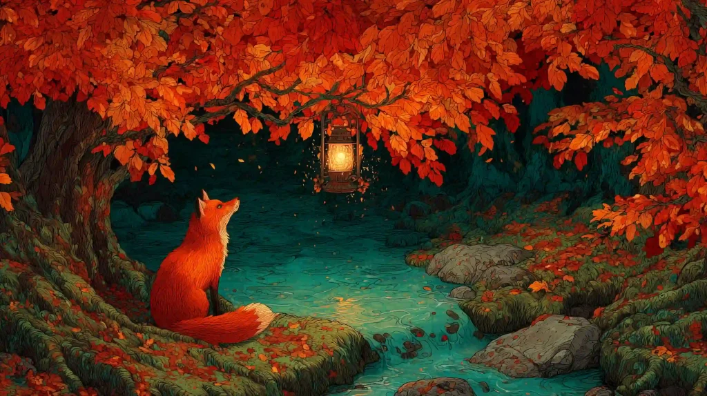 fall-wallpaper-Fantasy-Autumn-Forest-and-Fox
